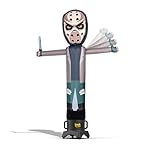 LookOurWay Air Wavers Inflatable Tube Man Set - 7 Feet Tall Air Waver with Air Dancer Blower - Inflatable Advertising Tube Guy with Flapping Waving Arm - Halloween Holiday Promotion - Masked Menace