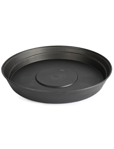 Garronda Untersetzer Blumentopf aus Kunststoff 1 Stück oder 3er Pack Plastik Pflanztopf Pflanzen Untersetzer rund für Pflanztöpfe GD-0023 (Graphite, ⌀ 16cm H 3cm)