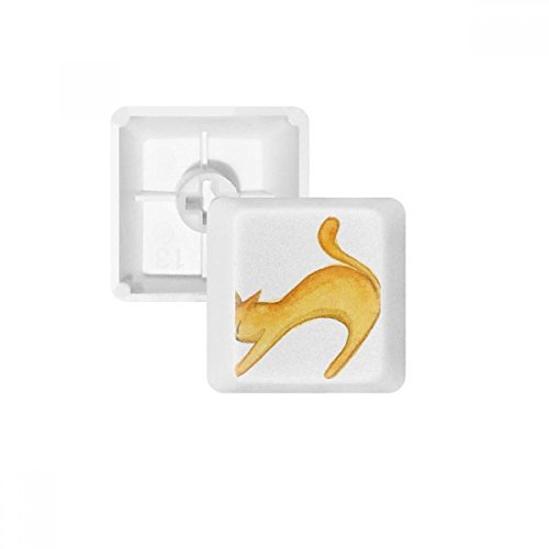 Touches de clavier chat aquarelle Miaoji PBT pour personnaliser un clavier mécanique blanc