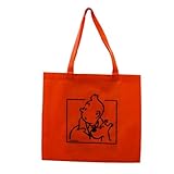  Moulinsart Tintin Borse 04217 Reausable Bag Orange 43x40 cm