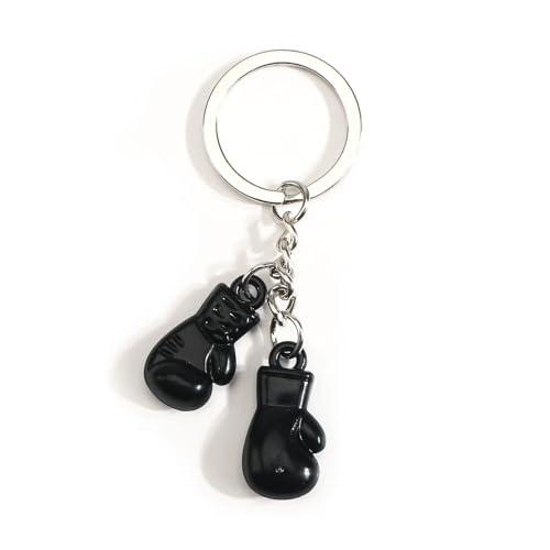 Tranbath Schlüsselanhänger mit Personalisierung, Boxhandschuh-Design, Geschenke für Frauen, Freundin, Mama, Schwester, Geburtstag, Freundschaftsgeschenke (Schwarz, S)