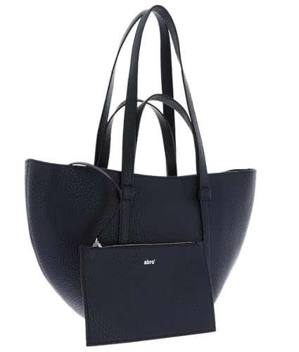 Sac shopper ABRO Leather Tekla grand sac à épaule bleu marine