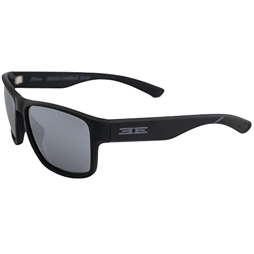 Epoch Eyewear Charlie Sport Motorcycle Sunglasses Black Frame with Smoke Polarized Lens