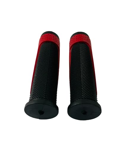 Image of Senior Cycle Handle Grip for 24-29 Inch Bicycle Dual Color Soft Rubber Non Toxic Anti-Slip MTB /City Bicycle Handle Grip Length 13cm Multicolor (Black-Red)