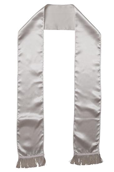 White plain unisex silk stole bring timeless elegance, making every wedding, anniversary, birthday, or celebration special by welcoming guests with warmth and grace-image-36