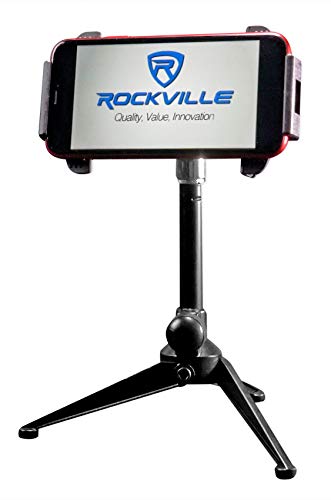 Rockville Rdts Adjustable Height Studio Desktop Tripod Microphone Stand+Mic Clip, Black #TOP3