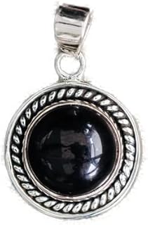 Black Onyx Pendant, Oval Stone Pendant, Artisan Design Pendant, Handmade Pendant, Cabochon Pendant, Women Gift Pendant, Men's Pendant, Attractive Pendant, Birthday Gifts, Natural Black Onyx Jewelry