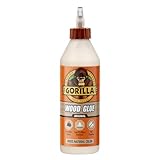 Gorilla Wood Glue, Gel, Indoor & Outdoor Carpentry Projects, Paintable, Sandable, Moisture Resistant, Clamping, Natural Color, 18oz/532mL, (Pack of 1)
