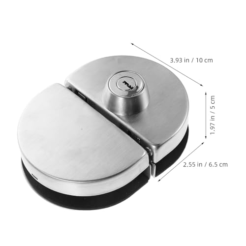 Serrure de porte vitrée en acier inoxydable finition haute précision - 3