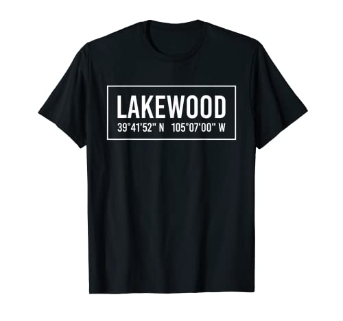 LAKEWOOD CO COLORADO Funny City Coordinates Home Roots Gift T-Shirt
