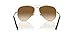 Ray-Ban RB3625 New Aviator Sunglasses, Gold/Clear Gradient Brown, 62 mm