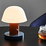 Lampe de table créative moderne : lampe de table champignon n'est pas seulement une lampe, mais aussi une décoration qui orne le bureau, l'étagère et tous les meubles avec son design élégant. Lumière confortable, riche et chaude dans tous les environnements. Pas d'éblouissement nuisible pour les yeux.