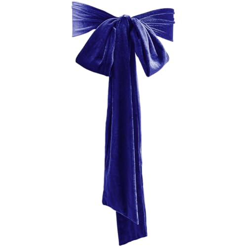 CRASPIRE Women Velvet Sash Belt Dark Blue Wedding Belt Tie Dress Sash Waist Bridal Neck Scarf Long for Prom Party Special Occasion Dress Bridal Sash Belt 99 x 3.9 inch Wide
