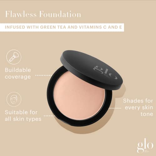 Glo Skin Beauty Pressed Base Powder Foundation Makeup - Flawless Coverage For A Radiant Natural, Second-Skin Finish (Beige Medium) #TOP2