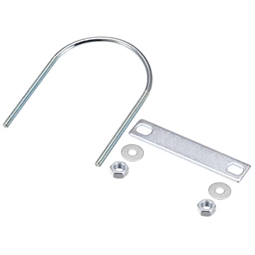 Image of METALLIXITY U Bolts 2 Sets (M6x80x120mm), Round U Bolt Steel with Accessories - for Construction, Pipe