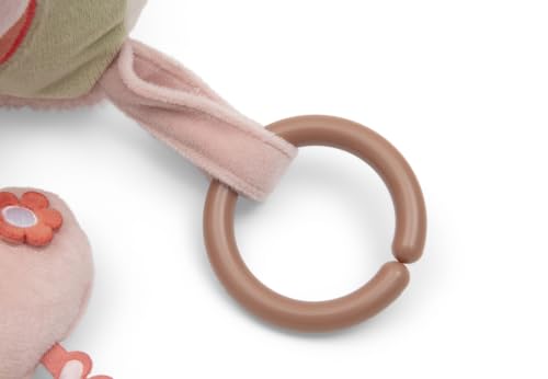 Jollein Motorikwürfel - Spielwürfel Baby mit Spiegel, Knister & Greifelementen - Mit Befestigungsring - Baby Spielzeug - Fördert Sinne &… – Ansicht 6
