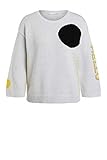 oui pullover rosa Farblich eingestricktem und mit Strass verziertem Wording