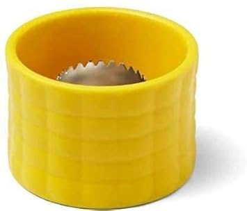 Cutter Stripping Kernels Remover with Stainless Steel Blades and Hand Protector Manual Portable Mini Circular Shaver Threshing Pack of 1 (Yellow-Corn)