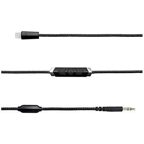 V-MODA Speakeasy DAC/AMP 3-Button Lightning Cable - Black, One Size Cover