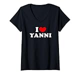 Womens I Love Yanni, I Love Yanni V-Neck T-Shirt