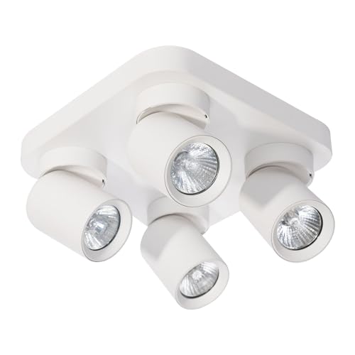 Miratic Luminaire Plafonnier avec Source Lumineuse GU10 Remplaçable max. 12 W (Ampoule Non Incluse) Lampe Plafond avec Spot Plafonnier éclairage de Plafond...