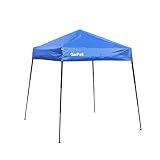 GarPad 5'X5' Folding Canopy - Commercial-Grade Instant Shelter with Carry Bag, Tent Stakes and Frame… (Blue)