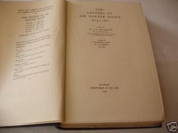 Hardcover The Letters of Sir Walter Scott 1819-1821 Book