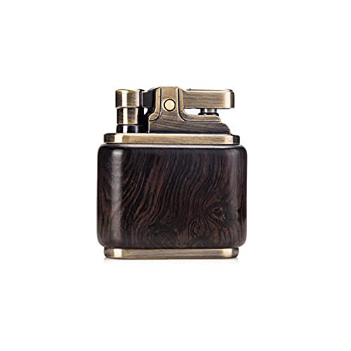 Briquet Essence Vintage en Bois d'Ébène Idée Cadeau Idéale pour Homme