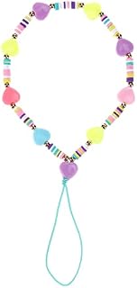 CHEERYMAGIC Phone Charm Beaded Phone Chain Keychain Rainbow Phone Beads Strap Mobile Phone String Bead Phone Chains For Women Girls A3RTSJL