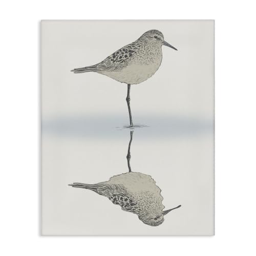 Stupell Industries Sandpiper Bird Shoreline, 24 x 30 Inch Canvas Wall Art