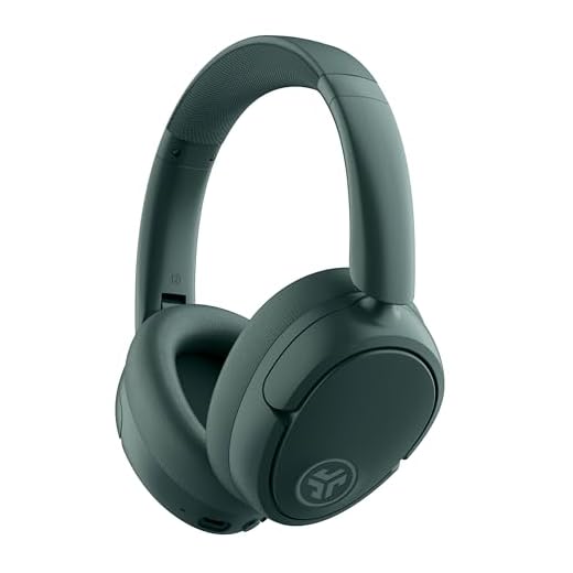 JLab JBuds LUX ANC Smart-Kopfhörer mit aktiver Geräuschunterdrückung – Kabellose Over-Ear-Kopfhörer mit Mikrofon, 70+ Stunden Spielzeit, Faltbare Bluetooth, Multipoint und anpassbarem Sound, Salbei