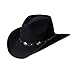 Aoleaky Wool Felt Cowboy Western Hat for Men Out Door Black M