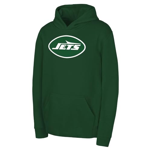 Outerstuff Youth Green New York Jets Team Logo Pullover Hoodie