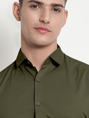 Image of Beyoung Cotton Plain Regular Fit Shirt for Men | Full Sleeve | Formal Shirt | Classic Collar Cotton