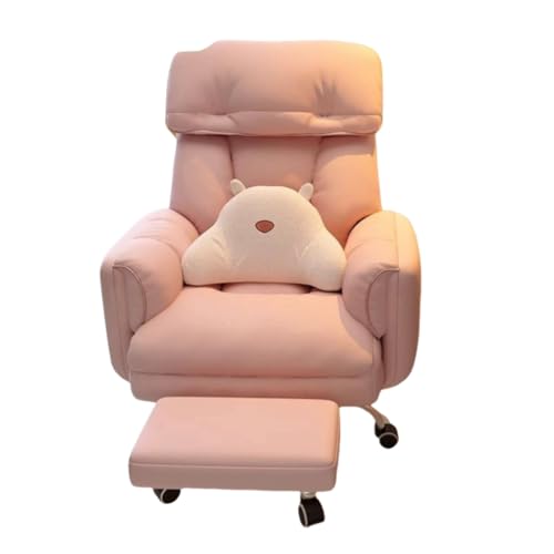 KSNWZ Ergonomic Computer Gaming Chair, Big Wide High Back Video Gaming Chair, Double-Layer Upholstery and Technical Fabric, Reclining PC Game Chair for Girl