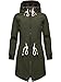 MARIKOO Damen Übergangsjacke Softshellmantel mit Kapuze Mount Furnica Dark Olive Gr. M
