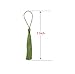 Tupalizy Mini Silky Handmade Soft Flossy Bookmark Tassels with Cord Loop for Keychain Earring Jewelry Making, Souvenir, Graduation, Clothing Sewing, Gift Tag DIY Craft Projects, 20PCS (Olive-Green)