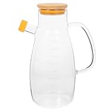FOMIYES Botella Dispensadora de Aceite de Vidrio 1000 Ml Tapa, Recipiente para Vinagre y Aderezos, Ollita de Aceite Antigoteo para Cocina Doméstica y Profesional