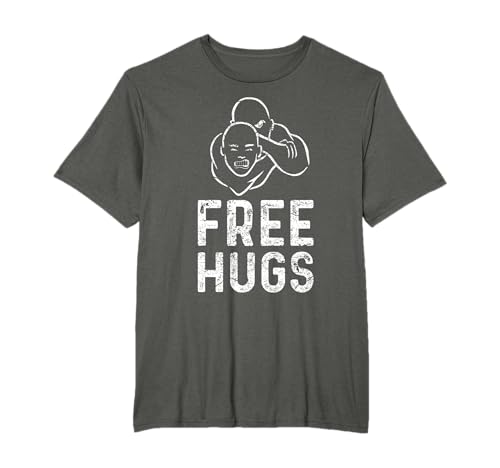 Free Hugs Divertida Camiseta BJJ Brazilian Jiu-Jitsu Camiseta