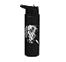 Dachshund Smoking Cigarette Vintage Dachshund Dog Funny Meme Stainless Steel Insulated Water Bottle