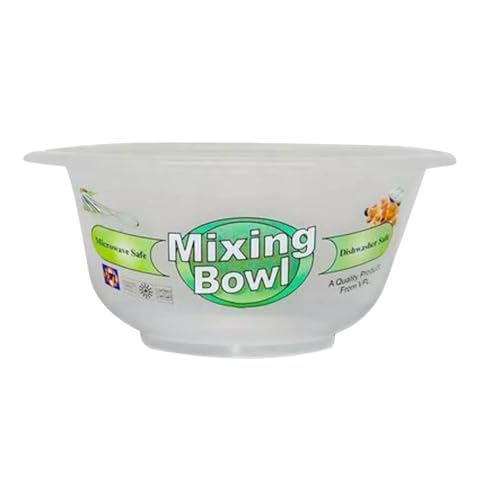 QUANTA Clear Plastic Mixing Bowl – Microwave & Dishwasher Safe | Lightweight, Durable & Reusable Bowl for Food Prep, Baking, Salad, Fruit, and Serving – Transparent Kitchen Bowl (Extra Large - 30cm)