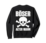 Backprint Böser alter Mann Rentner und Pensionär Sweatshirt
