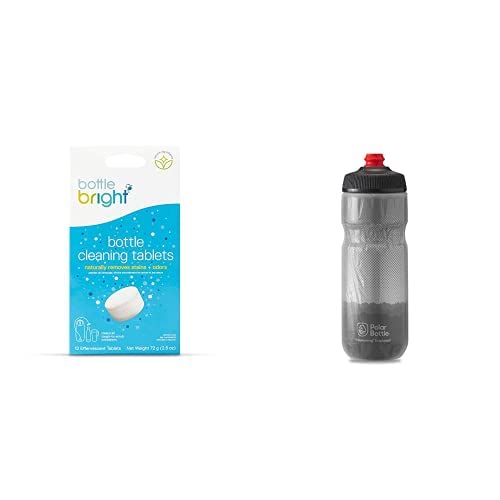 Bottle Bright 1Pk (12 Tablets) - Clean Stainless Steel, Reserviors, And Reusable Water Bottles & Breakaway - Insulated Water Bottle For Cycling & Sports Squeeze Bottle,Charcoal Ridge, 20 Oz #TOP18