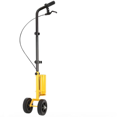 Striping Line Painting Wand, Parking lot Striping Machine, Industrial Dual- Wheeled Marking Paint Wand for Sports Fields Marking, Line Striper Machine Work with Inverted Striping Paint (T-Tip Nozzle)