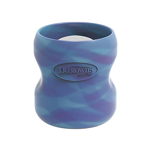 Image of Dr. Brown's Natural Flow Options+ Glass Baby Bottle Sleeves,100% Silicone,5 oz,Wide-Neck,Glow in the Dark