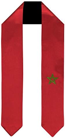 Vision Wear Morocco Flag Graduation Sash/Stole International Study Abroad Adult Unisex