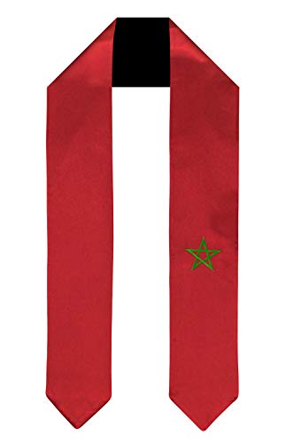 Vision Wear Morocco Flag Graduation Sash/Stole International Study Abroad Adult Unisex #TOP1