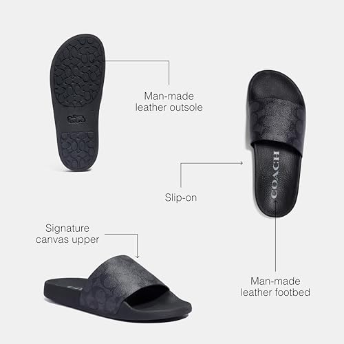 Coach Women's Udele Coated Canvas Slide Slipper3