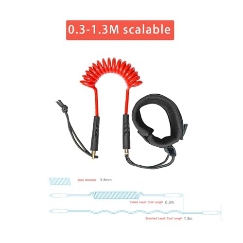 kowaku 2X Surfboard Leash, Board Leash, Stay on Board, Elastic Paddle Rope, Surf Board Leash for Shortboard