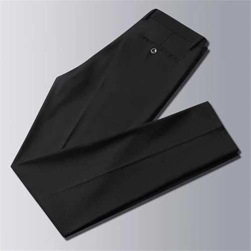 Mens Straight Business Dress Pants High Waisted Wrinkle Free Office Formal Casual Suit Trousers3
